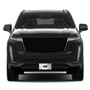 Cadillac 3D Crest Logo in Gunmetal Dark Gray on Chrome Stainless Steel License Plate