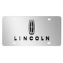 Lincoln 3D Dual Logo Mirror Chrome Stainless Steel License Plate