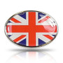 British Flag Union Jack Oval Shape Metal Car Emblem