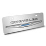 Chrysler 3D Logo 12" x 4.25" European Look Chrome Half-Size Stainless Steel License Plate