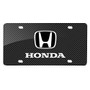 Honda Black Carbon Fiber Look Graphic Special Aluminum Metal License Plate