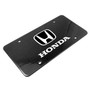 Honda Black Carbon Fiber Look Graphic Special Aluminum Metal License Plate