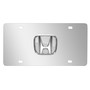Honda 3D Metal Chrome Larger Logo on Chrome Stainless Steel License Plate