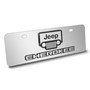 Jeep Cherokee 3D Logo 12" x 4.25" European Look Chrome Half-Size Stainless Steel License Plate