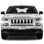 Jeep Cherokee 3D Logo 12" x 4.25" European Look Chrome Half-Size Stainless Steel License Plate