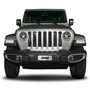 Jeep in Black 3D Logo 12" x 4.25" European Look Chrome Half-Size Stainless Steel License Plate