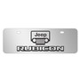 Jeep RubicWrangler 3D Logo 12" x 4.25" European Look Chrome Half-Size Stainless Steel License Plate
