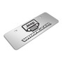 Jeep Wrangler 3D Logo 12" x 4.25" European Look Chrome Half-Size Stainless Steel License Plate