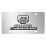 Jeep Grand Cherokee 3D Dual Logo Mirror Chrome Stainless Steel License Plate