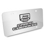 Jeep Grand Cherokee 3D Dual Logo Mirror Chrome Stainless Steel License Plate
