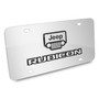 Jeep Rubicon 3D Dual Logo Mirror Chrome Stainless Steel License Plate