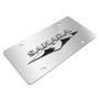 Jeep Wrangler Sahara 3D Dual Logo Mirror Chrome Stainless Steel License Plate