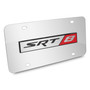 SRT-8 Logo 3D Logo on Chrome Stainless Steel License Plate for Dodge Jeep RAM