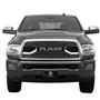 RAM HEMI Dual Logo 3D Logo on Logo Pattern Black Aluminum License Plate