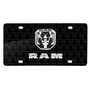 RAM 2019 3D Dual Logo on Logo Pattern Black Aluminum License Plate