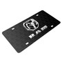 RAM 2019 3D Dual Logo on Logo Pattern Black Aluminum License Plate