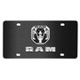 RAM 2019 up 3D Dual Logo Black Carbon Fiber Patten Stainless Steel License Plate