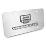 Jeep Wrangler 3D Dual Logo Mirror Chrome Stainless Steel License Plate