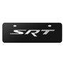 Dodge Jeep SRT 3D Logo Logo 12" x 4.25" European Look Black Half-Size Stainless Steel License Plate