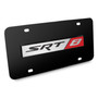 SRT-8 Logo 3D Logo on Black Stainless Steel License Plate for Dodge Jeep RAM