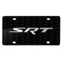 Dodge Jeep SRT 3D Logo on Logo Pattern Black Aluminum License Plate