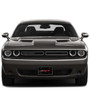 Dodge Jeep SRT in Red 3D Logo on Logo Pattern Black Aluminum License Plate