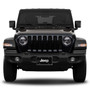 Jeep 3D Logo on Logo Pattern Black Aluminum License Plate