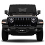 Jeep Wrangler Sahara 3D Logo on Logo Pattern Black Aluminum License Plate
