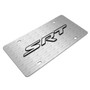 Dodge Jeep SRT 3D Logo on Logo Pattern Brushed Aluminum License Plate