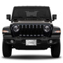 Jeep 3D Logo on Logo Pattern Brushed Aluminum License Plate