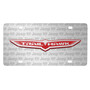 Jeep Trailhawk 3D Logo on Logo Pattern Brushed Aluminum License Plate