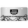 Jeep Grand Cherokee Rock Mountain Graphic Brush Special Aluminum Metal License Plate