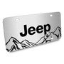 Jeep Rock Mountain Graphic Brush Special Aluminum Metal License Plate