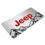 Jeep in Red Rock Mountain Graphic Brush Special Aluminum Metal License Plate