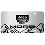 Jeep Wrangler Moab Rock Mountain Graphic Brush Special Aluminum Metal License Plate