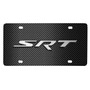 Dodge Jeep SRT 3D Logo Black Carbon Fiber Patten Stainless Steel License Plate