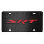 Dodge Jeep SRT in Red 3D Logo Black Carbon Fiber Patten Steel License Plate