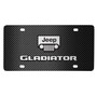 Jeep Gladiator 3D Logo Black Carbon Fiber Patten Stainless Steel License Plate