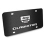 Jeep Gladiator 3D Logo Black Carbon Fiber Patten Stainless Steel License Plate