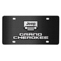 Jeep Grand Cherokee 3D Logo Black Carbon Fiber Patten Steel License Plate