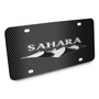 Jeep Sahara 3D Logo on Black Carbon Fiber Patten Stainless Steel License Plate