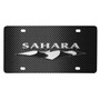 Jeep Sahara 3D Logo on Black Carbon Fiber Patten Stainless Steel License Plate