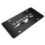 Jeep Sahara 3D Logo on Black Carbon Fiber Patten Stainless Steel License Plate