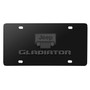 Jeep Gladiator 3D Dark Gray Logo on Black Stainless Steel License Plate