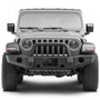Jeep Gladiator 3D Dark Gray Logo on Black Stainless Steel License Plate