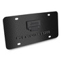 Jeep Gladiator 3D Dark Gray Logo on Black Carbon Fiber Pattern Stainless Steel License Plate