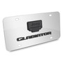 Jeep Gladiator 3D Dark Gray Logo on Mirror Chrome Stainless Steel License Plate