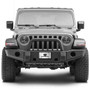 Jeep Gladiator 3D Dark Gray Logo on Mirror Chrome Stainless Steel License Plate