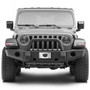 Jeep Grill 3D Dark Gray Logo on Mirror Chrome Stainless Steel License Plate
