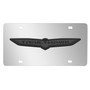 Jeep Trailhawk 3D Dark Gray Logo on Mirror Chrome Stainless Steel License Plate